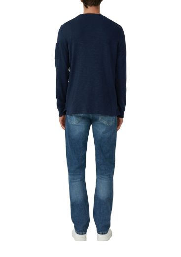 Image de Tall Homme s.Oliver T-Shirt Manches Longues Encolure Henley