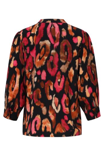 Image de Tall Femme Tunique Rose Noir Imprimé Animalier