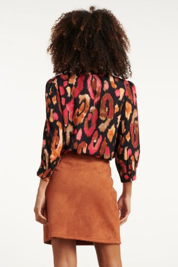 Image de Tall Femme Tunique Rose Noir Imprimé Animalier