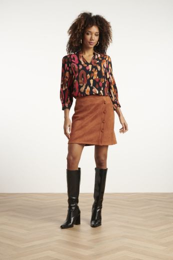 Image de Tall Femme Tunique Rose Noir Imprimé Animalier