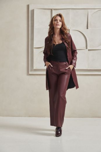 Bild von Tall Damen Faux Leather Hosen
