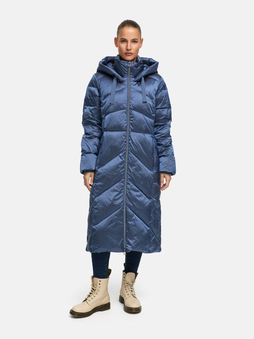 Image de Tall Femme Manteau Matelassé Multistitch Extra Long