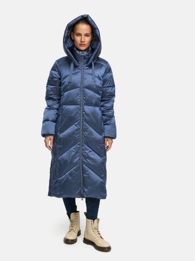 Image de Tall Femme Manteau Matelassé Multistitch Extra Long
