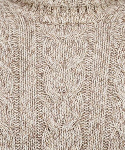 Bild von Tall Herren Strickpullover Rollkragen Zopfmuster