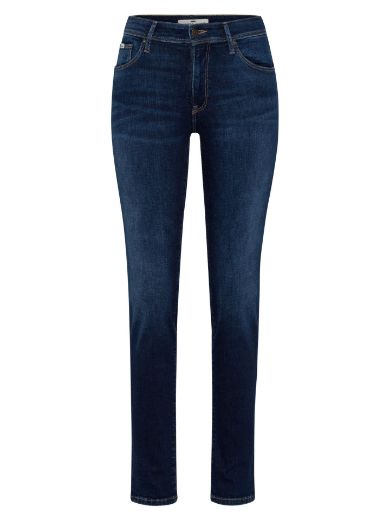 Image de Tall Femmes Jean Anya Slim Fit Longueur L34 et L36 Pouces, bleu foncé délavé