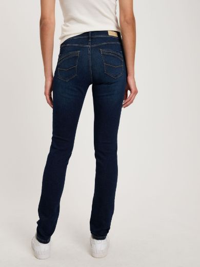 Image de Tall Femmes Jean Anya Slim Fit Longueur L34 et L36 Pouces, bleu foncé délavé