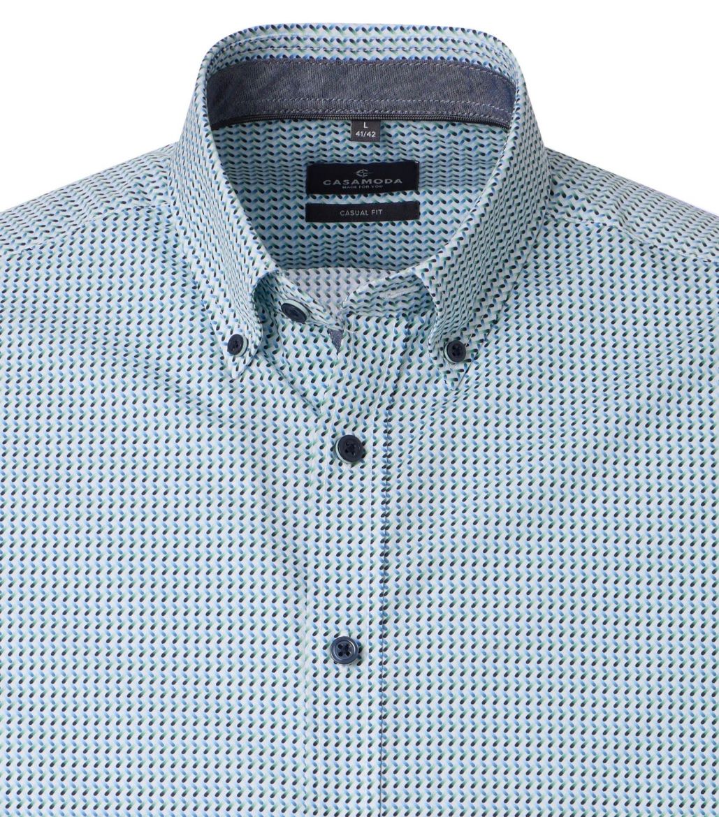 Image de Tall Hommes Chemise Casual Fit Coupe Décontractée Manches 72 cm, bleu-vert minimaliste