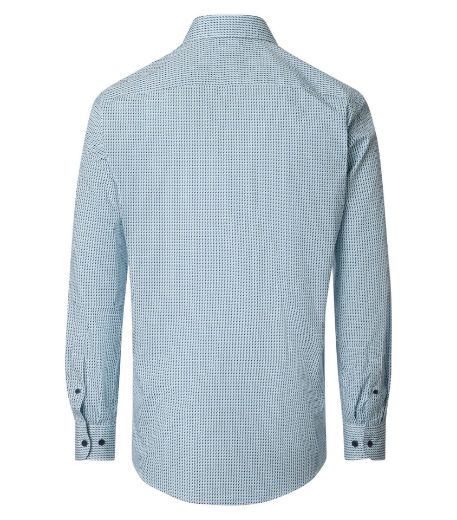 Image de Tall Hommes Chemise Casual Fit Coupe Décontractée Manches 72 cm, bleu-vert minimaliste