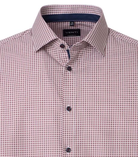 Image de Tall Hommes Chemise Modern Fit Manches 72 cm, imprimé minimaliste rouge bleu