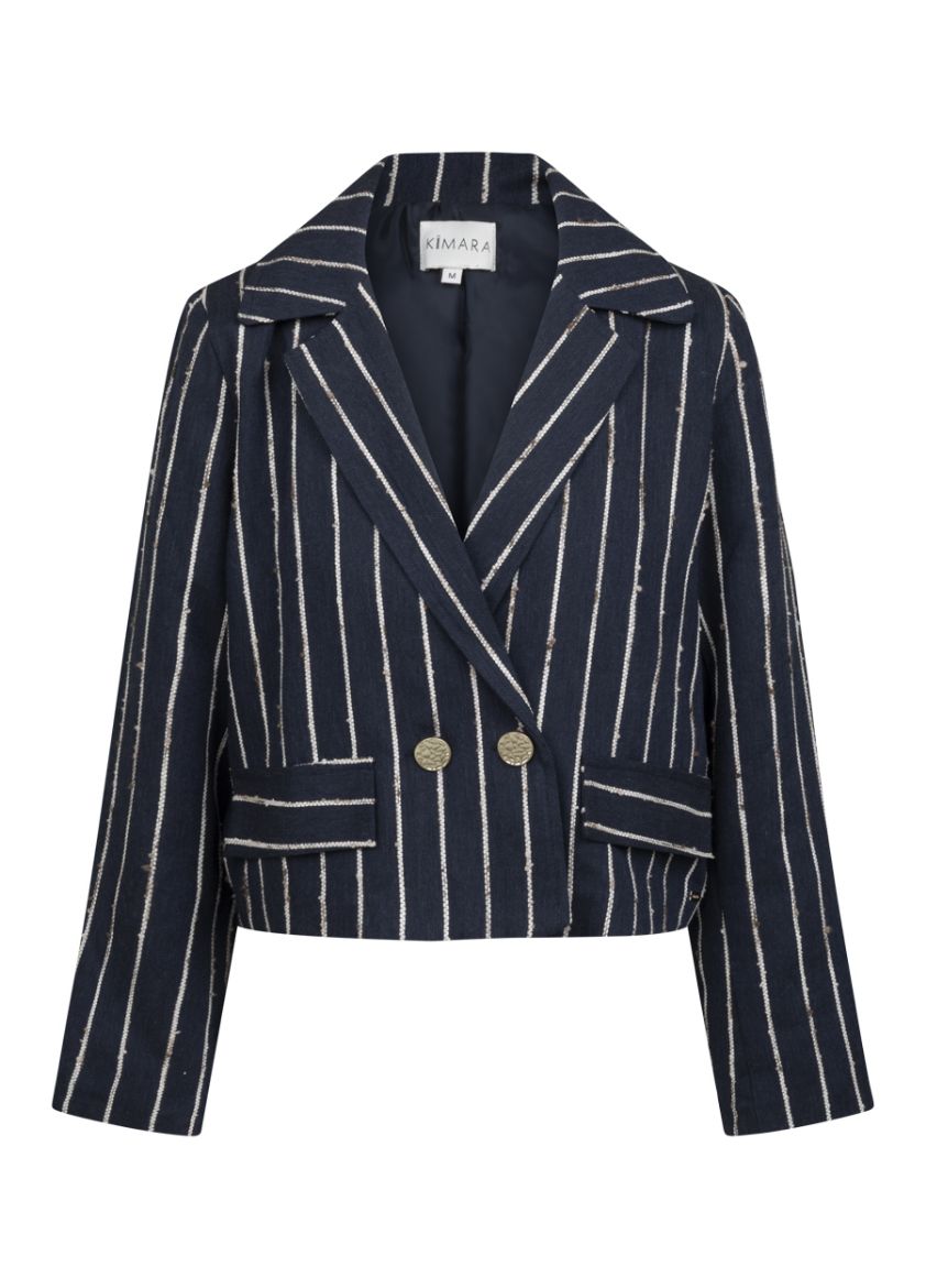 Image de Tall Femmes Blazer Court Vento Fines Rayures