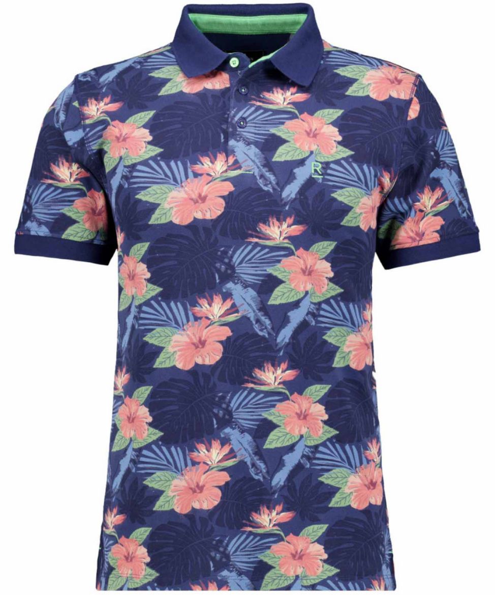 Picture of Tall Men Polo T-Shirt 100 % Cotton Allover Print