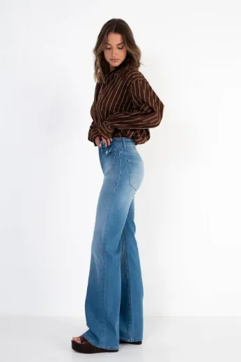 Bild von Tall Damen Jeans Bobby Pocket Semi-Wide Leg L34 & L36 Inch, bright blue