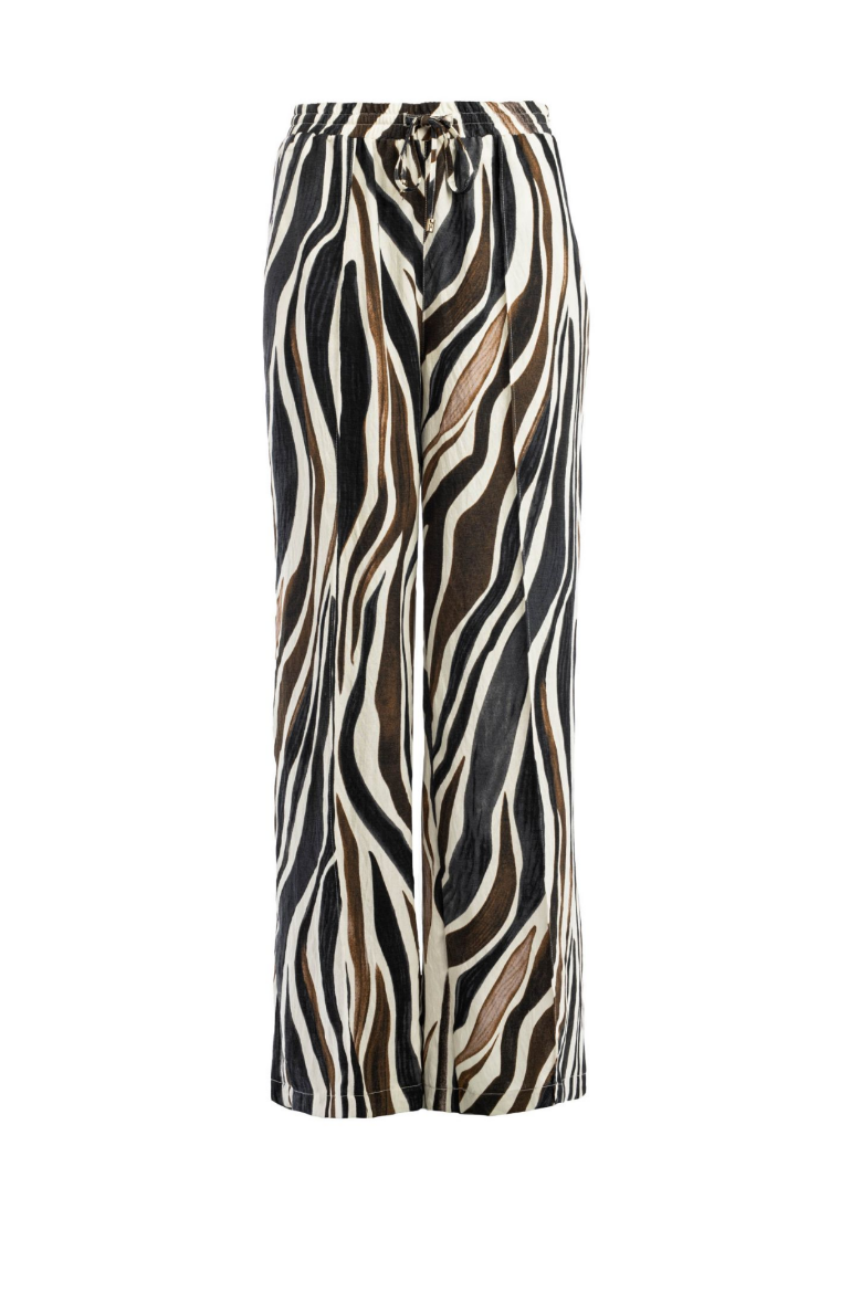 Image de Tall Femme Pantalon Été Imprimé Zèbre Extra Long