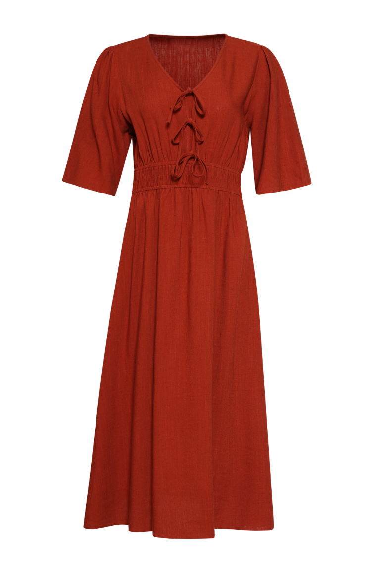 Bild von Tall Damenkleid Midi, terracotta