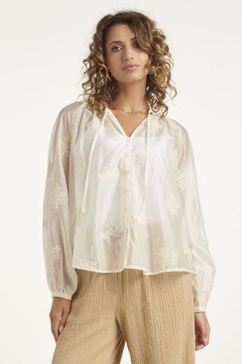Image de Tall femme Chemisier transparent avec broderies