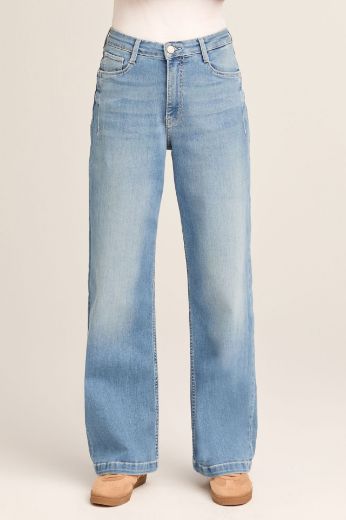 Image de Tall Femmes Jean Judy Wide Leg Longueur L36 & L37 inches, bleu pacifique