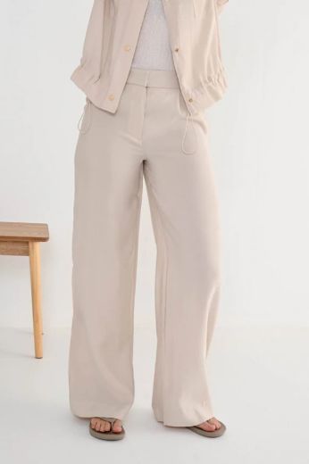 Bild von Tall Damen Pay Hosen Weites Bein Leichtstoff L36 Inch