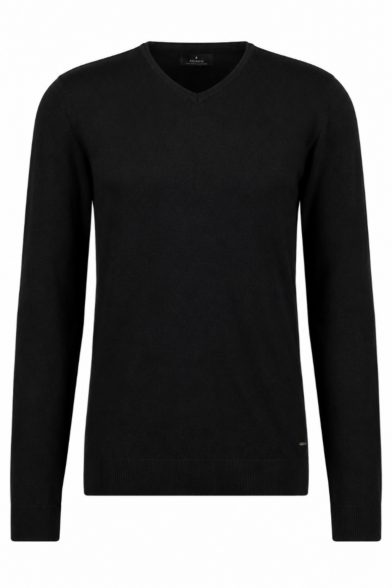 Image de Tall Hommes Pull Maille Col V Coton Cachemire