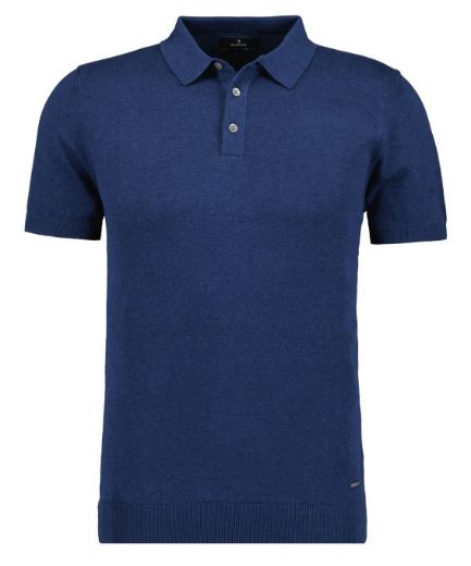 Bild von Tall Herren Kurzarm Strick-Pullover Polokragen