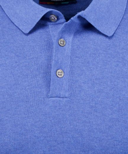 Bild von Tall Herren Kurzarm Strick-Pullover Polokragen
