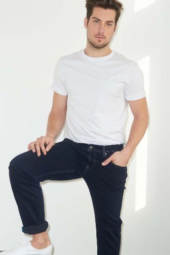 Image de Tall Hommes Jeans Ben Coupe Droite Coupe Ample Longueur L36 & L38 Inches, bleu noir
