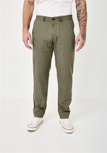Bild von Tall Herren Leinen Baumwoll Chinohosen Halifax L36 & L38 Inch