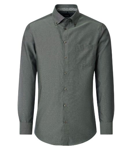 Bild von Tall Herren Hemd Modern Fit Ärmellänge 72 cm, grün