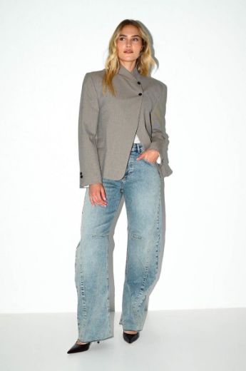 Bild von Tall Damen Jeans Bosley Barrel Straight L36 Inch, meso blue