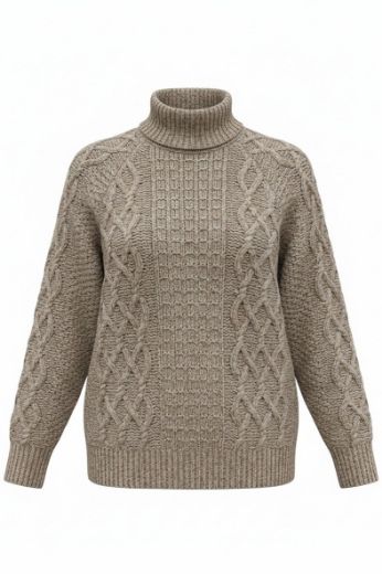 Bild von Tall Damen Zopf-Strickpullover Noortje Mixed Cable