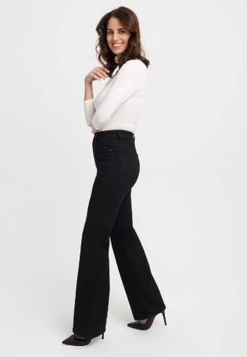 Bild von Tall Damen Wonderjeans High Waist Flared Forever Black L37 Inch