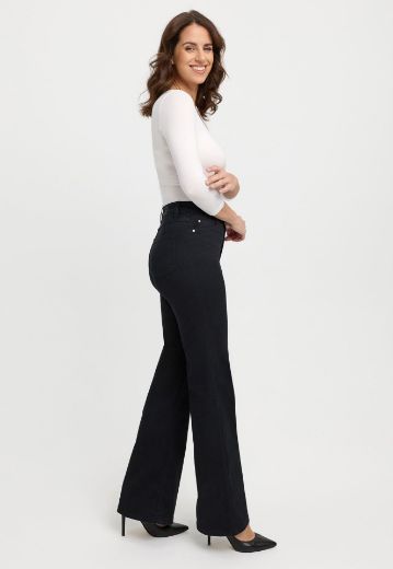 Bild von Tall Damen Wonderjeans High Waist Flared Forever Black L37 Inch