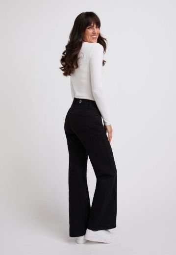 Bild von Tall Damen Wonderjeans High Waist Wide Forever Black L37 Inch