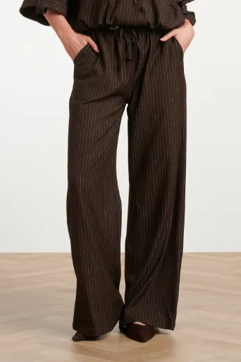 Image de Tall Femmes Pantalon, coupe large, à fines rayures, 37 pouces