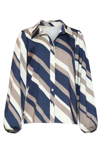 Picture of Tall Women Blouse Diagonal Stripe