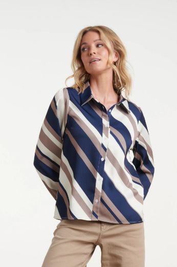 Picture of Tall Women Blouse Diagonal Stripe