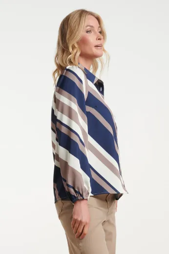 Picture of Tall Women Blouse Diagonal Stripe