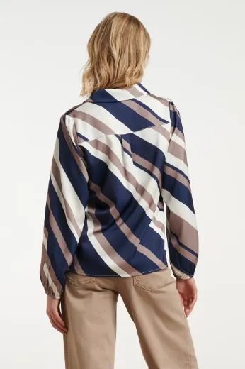 Picture of Tall Women Blouse Diagonal Stripe