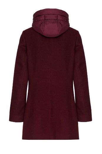 Bild von Tall Damen Long Blazer Wolle Abnehmbare Kapuze