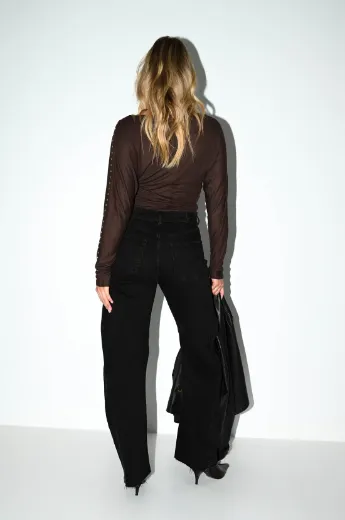 Image de Tall Femmes Jean Bosley Barrel Straight, L34 et L36 pouces, espresso noir