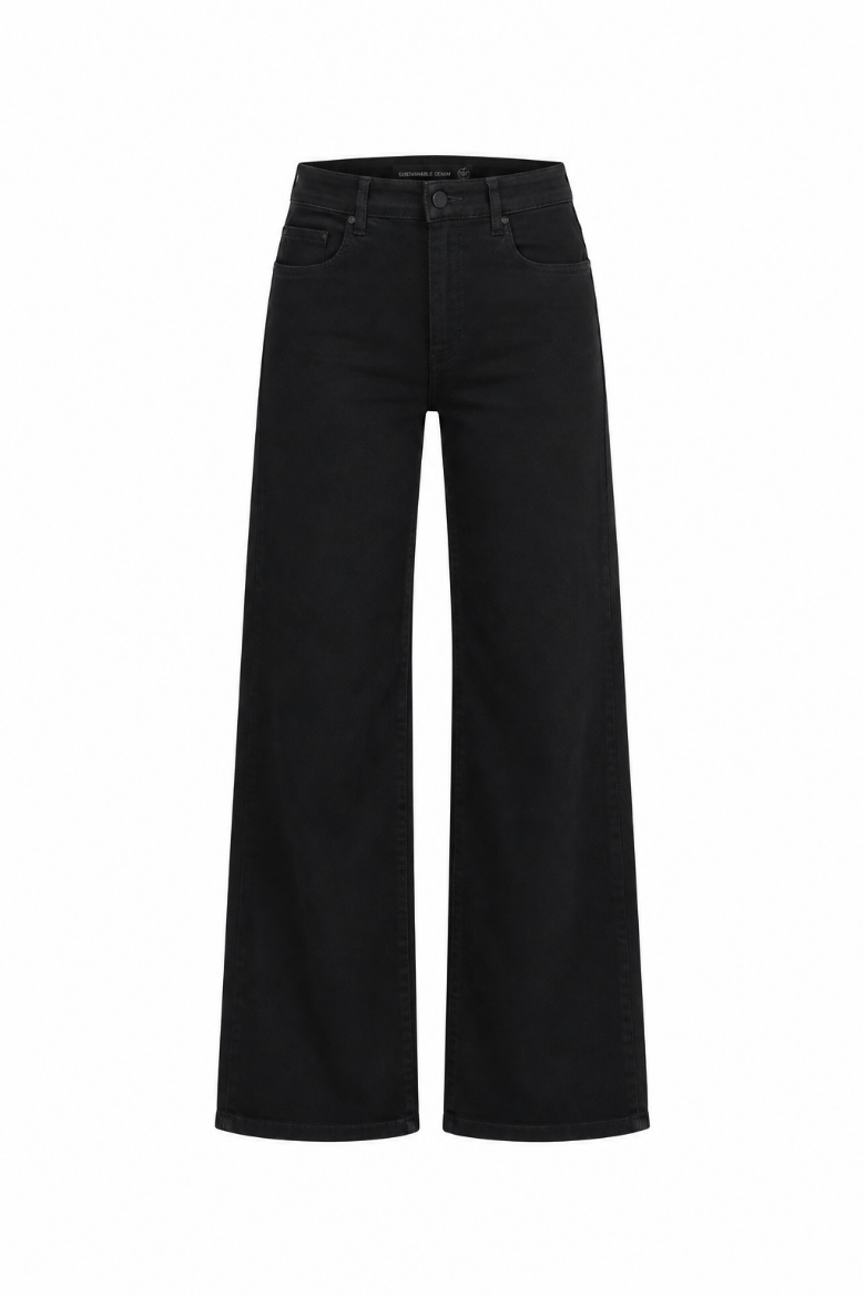 Bild von Tall Damen Wonderjeans High Waist Wide Forever Black L37 Inch