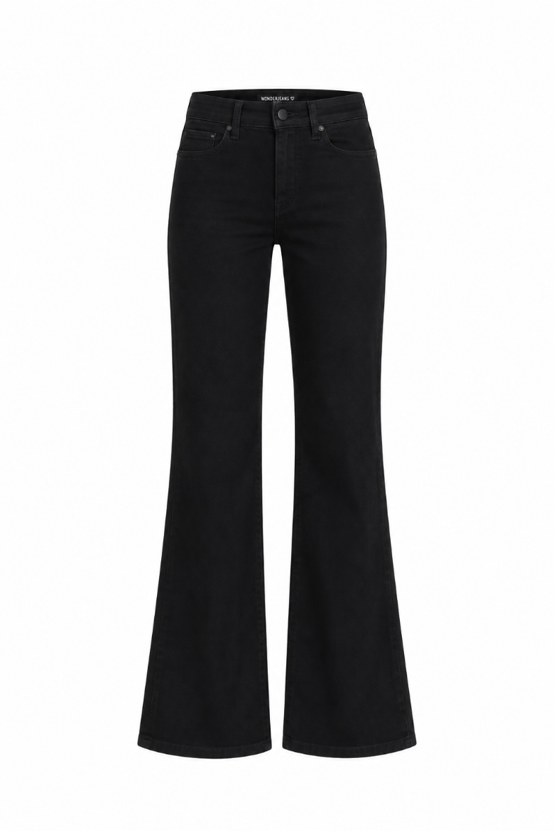 Bild von Tall Damen Wonderjeans High Waist Flared Forever Black L37 Inch